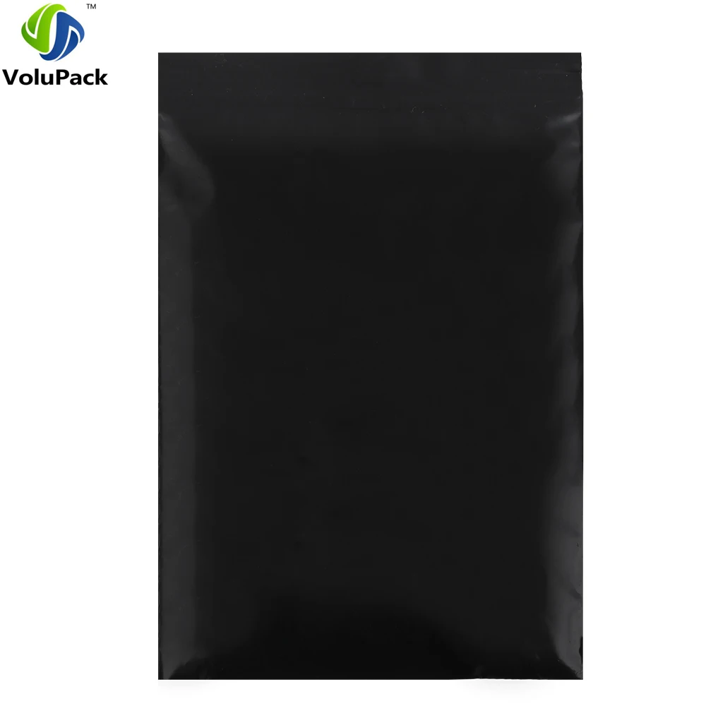 Wholesale 100pcs/lot Black Poly Repacking Pouch Flat Three Side Seal Mini Zip Lock Plastic Pouches Packaging Bags 20X30Cm