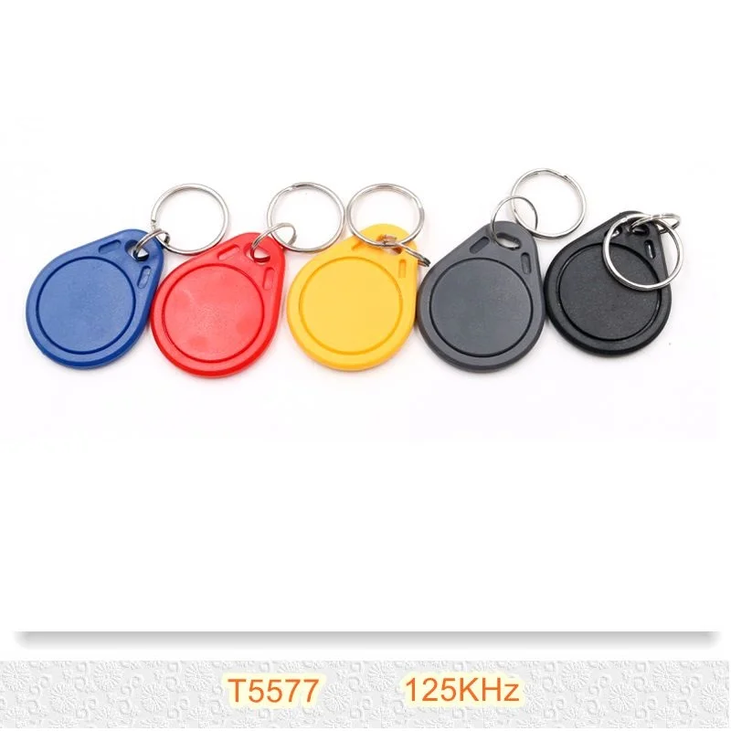 2PCS Writable T5577 Keyfobs 125Khz RFID Key Tags Token Keychain for Access Control