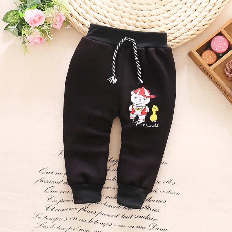 2016 autumn winter new cotton and wool Warm Cute cartoon style baby harem pants 0-3 year baby pants baby boy girs pants