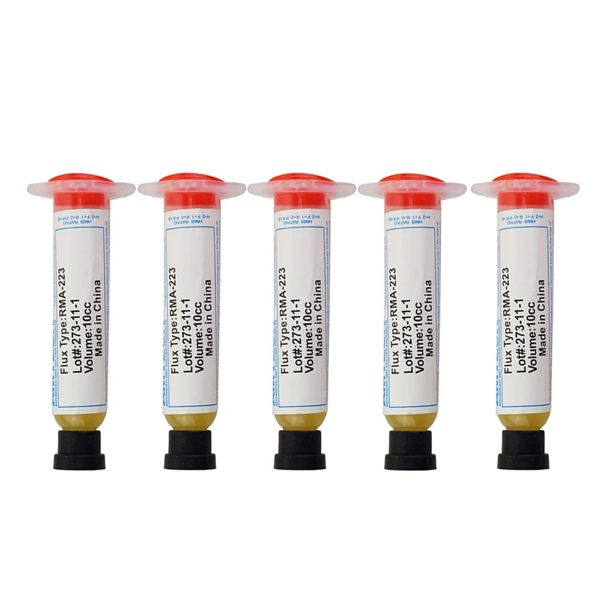 

5pcs New 10cc RMA-223 BGA SMD Syringe Solder Paste Flux Grease Soldering Paste