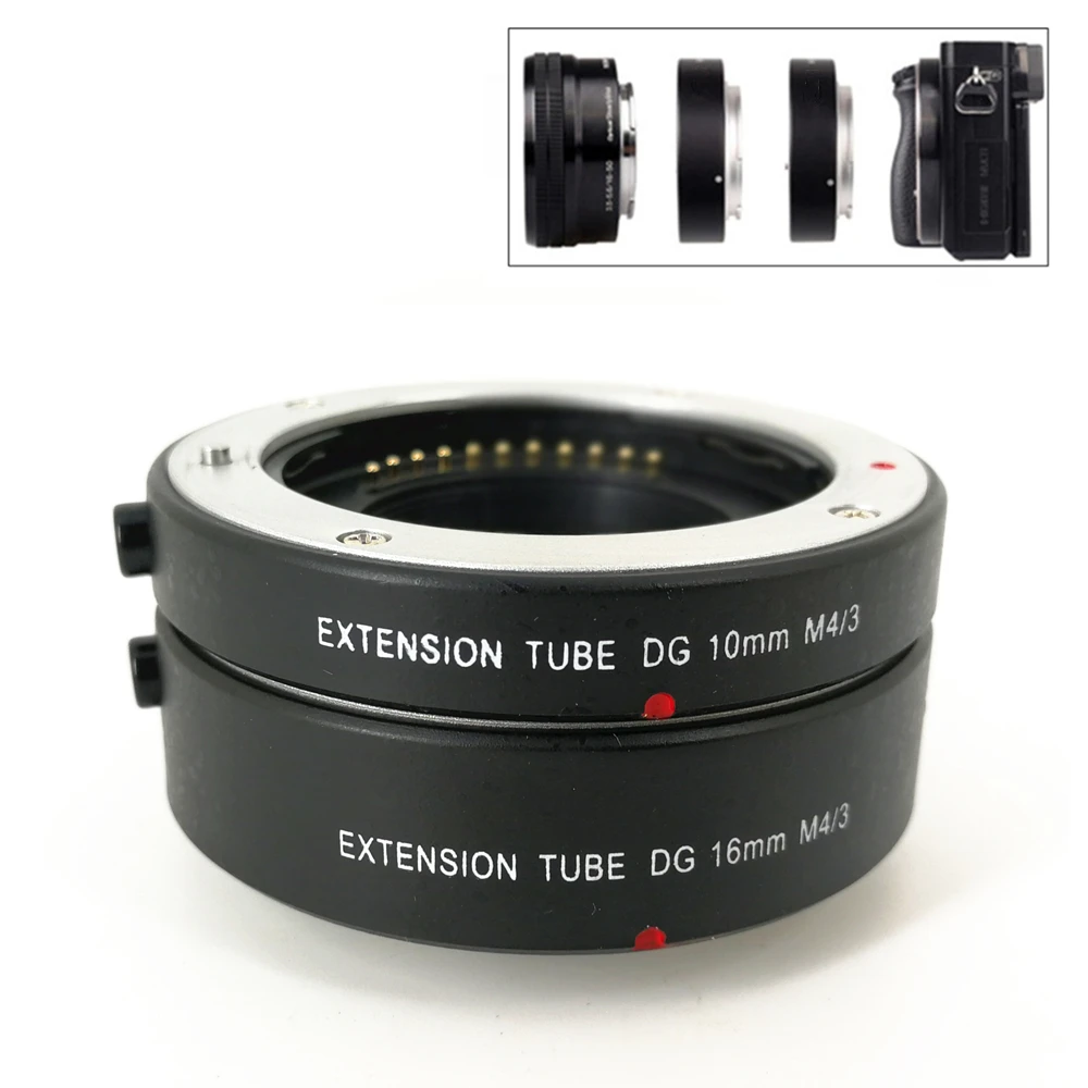 Electronic AF Auto Focus Macro Extension Ring Tube Set for M43 MFT Olympus EP5 EM5 EM1 EM10 Mark II III Panasonic G6 G5 GX7 GX8