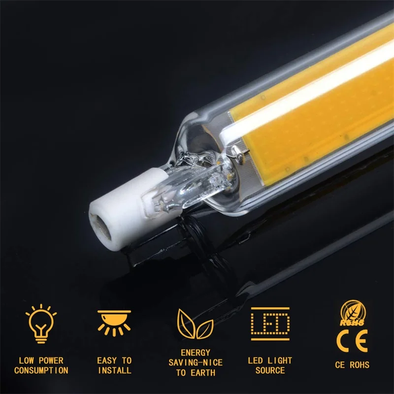 R7S COB Led Lamp Glass Tube for Replace Halogen Lights Spotlight 78mm 118mm AC 220V 230V 4.5W 8.5W 13W Energy Saving Light Bulbs image 5