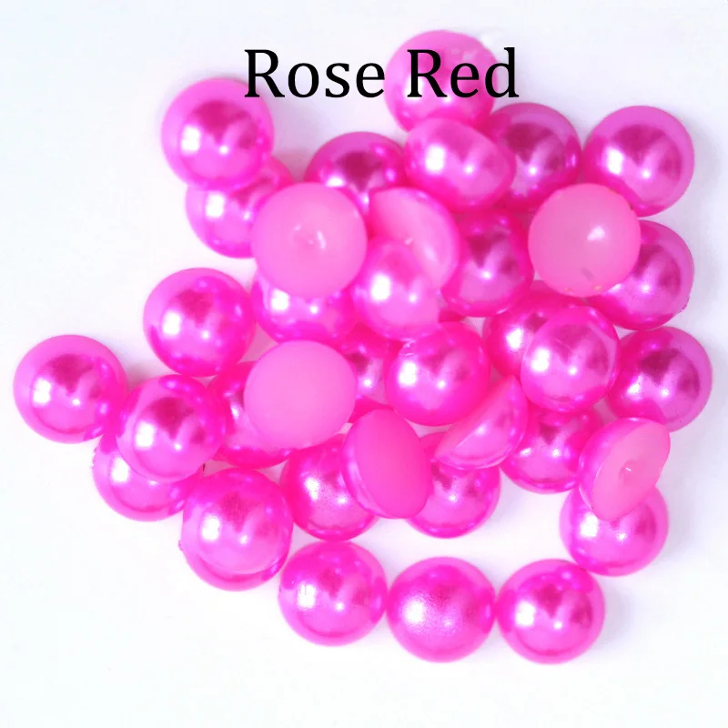 2 3 4 5 6 8 10 12 14 MM Imitation Pearl Round Half Bead Bulk Wholesale Beads For Jewelry Making Women Nail Art DIY Accessories image 4