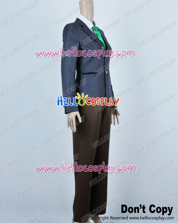 Free Iwatobi Club Cosplay Haruka Nanase Makoto Tachibana Uniform Costume Green Tie H008