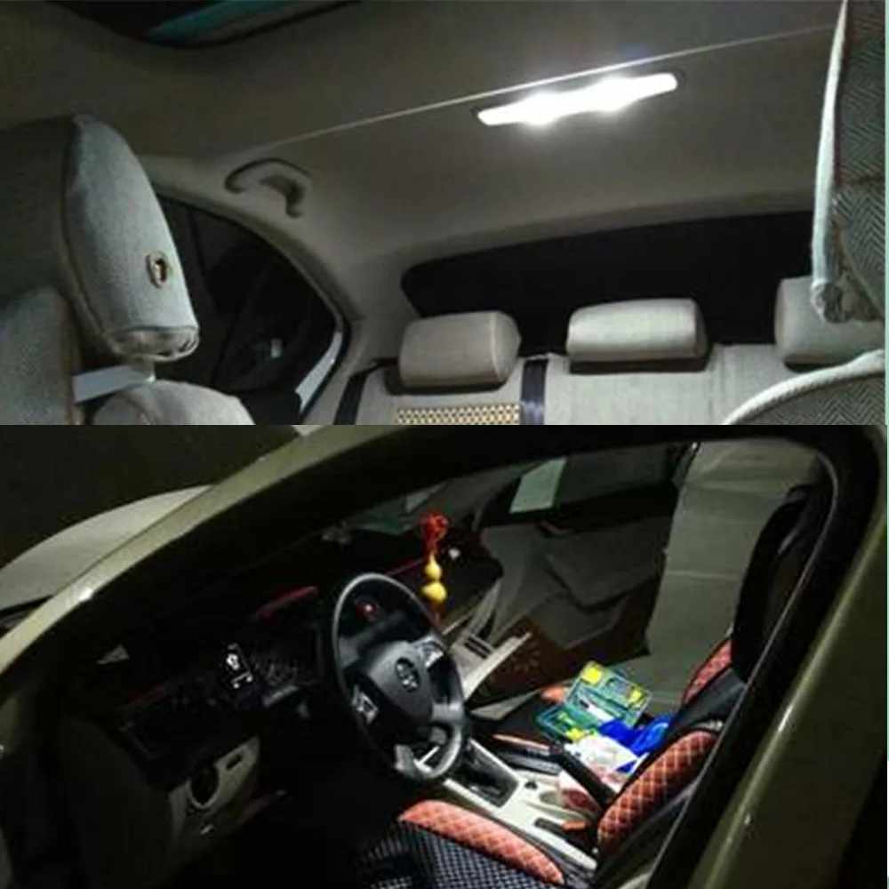 12v 5pcs Canbus LED For Skoda Octavia 2015 Reading Lights+Rear Bulbs+Trunk Interior Light Lamp Kit Package Car Stying