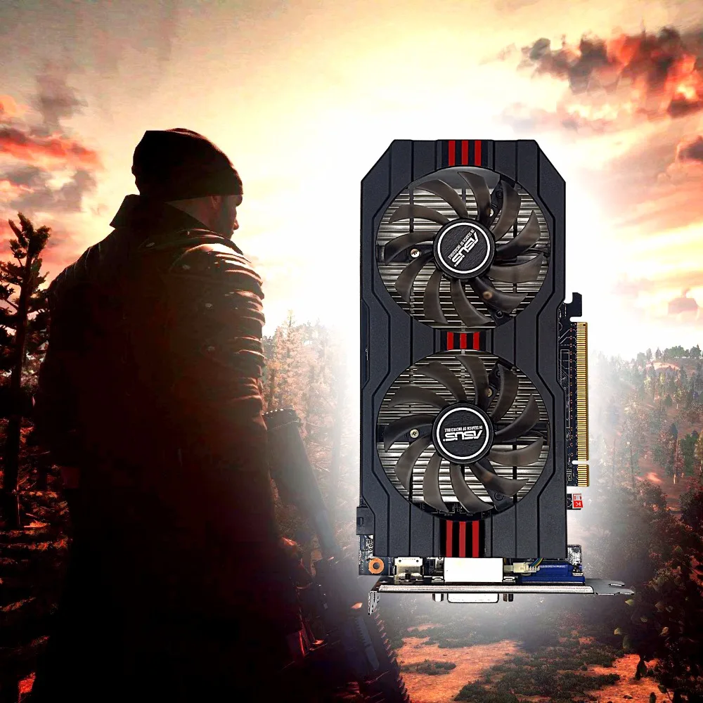 Gebruikt Asus Gtx 750ti 2G Gddr5 128bit Gaming Video Grafische Kaart, Goede Staat, 100% Getest Goed!