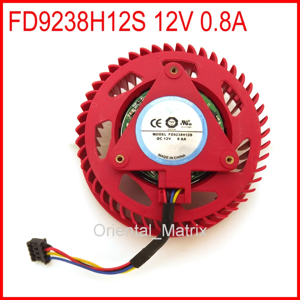 Free Shipping New NTK FD9238H12S 12V 0.8A For ATI HD5870 HD5970 Graphics Card Turbo Cooler Cooling Fan 4Pin