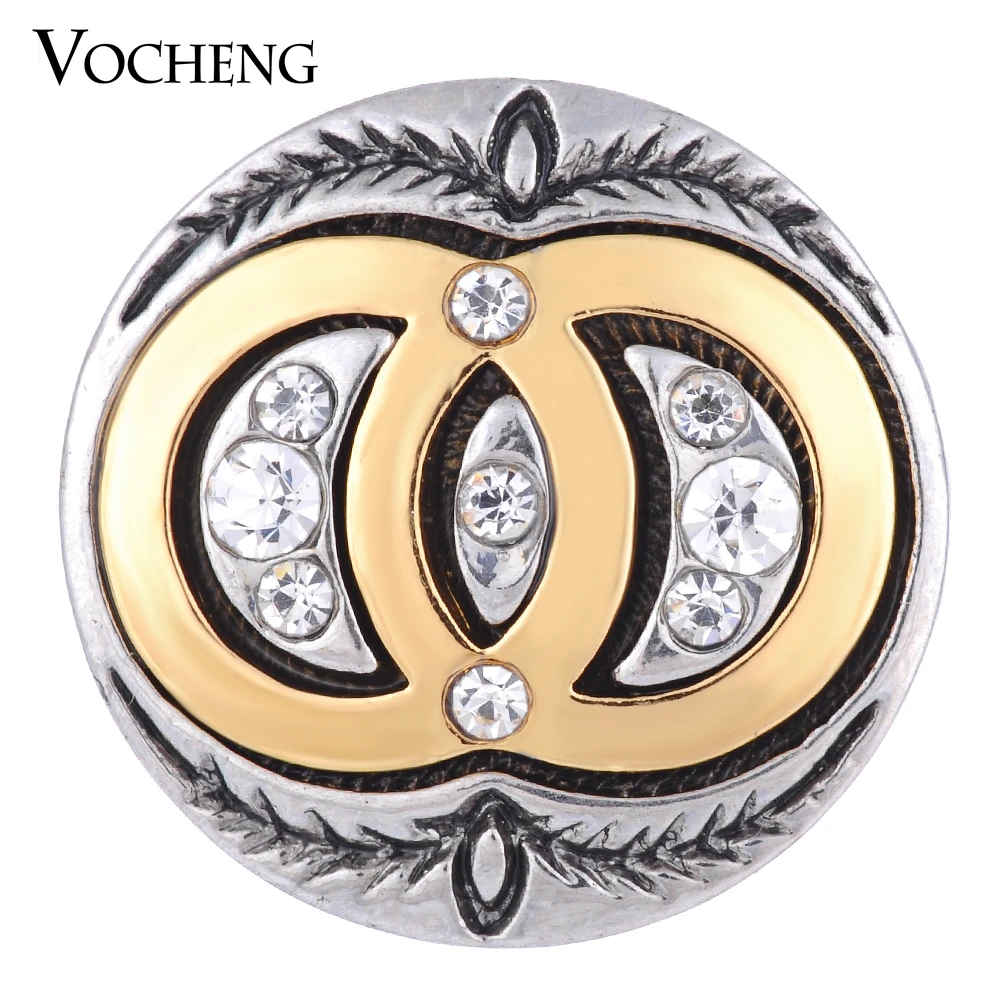 Vocheng Snap Charms 18mm Carved Vintage Metal Button Jewelry Vn-1134