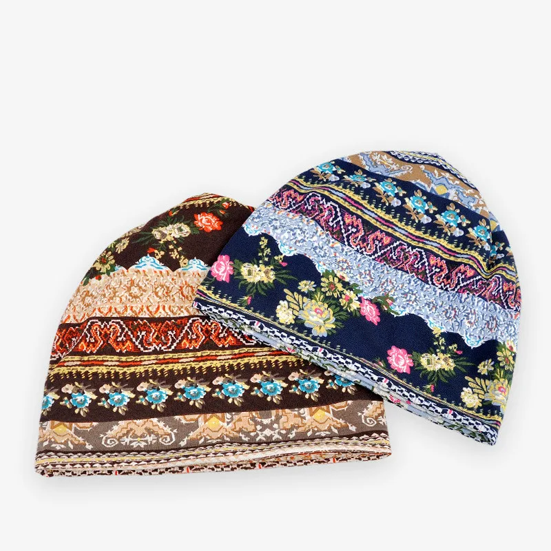 Hats For Men Women Beanies Ladies Thin Camouflage Flower Hip Hop Beanies Hat Scarf Mask Bonnet Female Male Autumn New