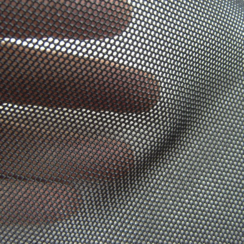 Small Hexagonal Black Mesh Fabric, Mesh Cloth, Mesh Cloth, Solid, Knitted Cloth, Openwork Honeycomb, High Quality, New, 1Yard