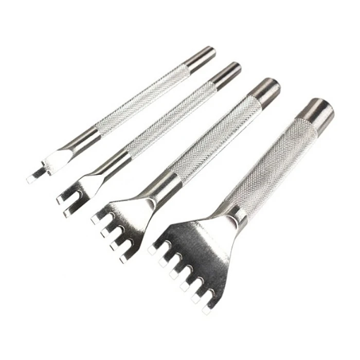 1/2/4/6Prong/ทั้งชุด5ประเภทหัตถกรรมเครื่องหนังเข็มปากกาเย็บผ้าชุดกล่องเครื่องมือ DIY เพชร Lacing Stitching Chisel ชุด Strong Texture