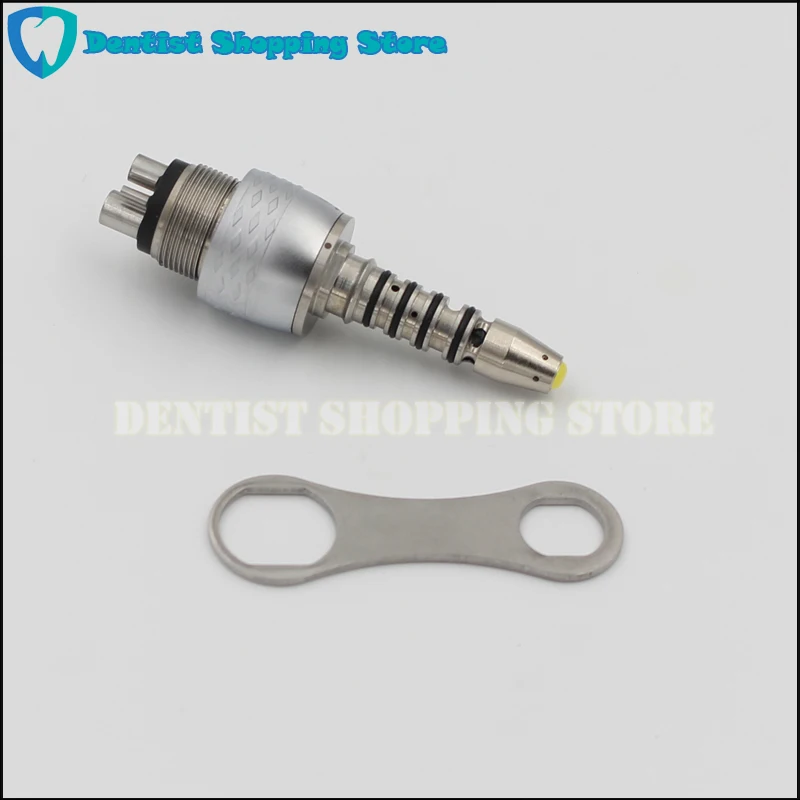 ทันตกรรม LED Fiber Optic Quick Coupler 6 หลุมข้อต่ออะแดปเตอร์ Universal fit สําหรับ KAVO Handpiece ความเร็วสูง