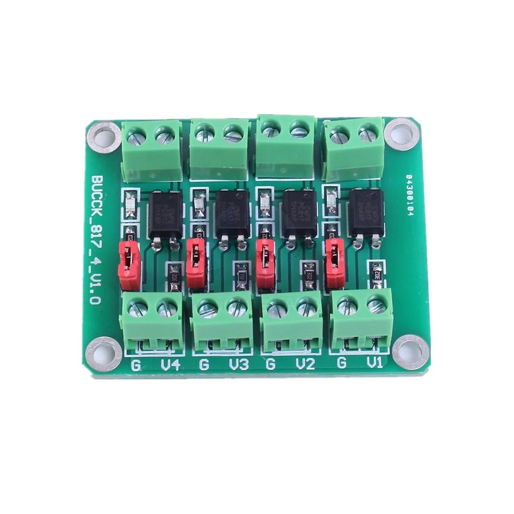 PC817 4 Channel Optocoupler Isolation Board Voltage Converter Adapter Module 3.6-30V Driver Photoelectric Isolated Module PC817