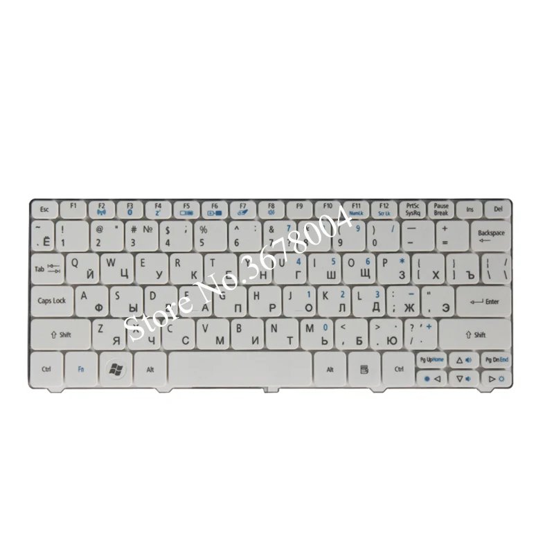 For Acer One D255 D255E 522 D257 AO533 532 532H 521 ZH9 533 AOD257 D260 D270 AOD260 532G AO522 White Laptop keyboard Russian/RU