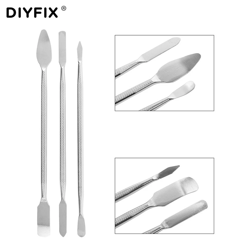DIYFIX-Kit de herramientas de reparación de teléfonos móviles, juego de Spudger de Metal, abridor de nailon para iPhone, tableta, ordenador, herramientas de apertura de palanca, 11 Uds.