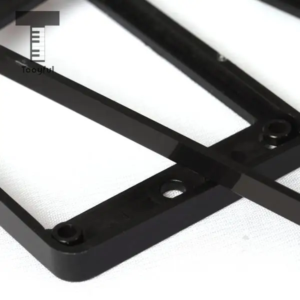 Tooyful 2Pcs Plastic Flat Metal Humbucker Pickup Frame Mounting Ring Accessory 4mm Thick Black for LP Electric Guitar Wholesales