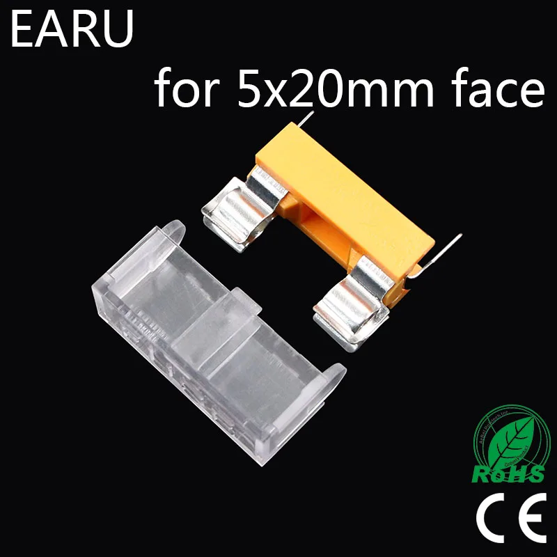 10pcs Panel Mount PCB for 5*20mm  Glass Tube Fuse Holder Case Cover  Casing Mount Base Car Auto Motorcycle Mini Socket Plug