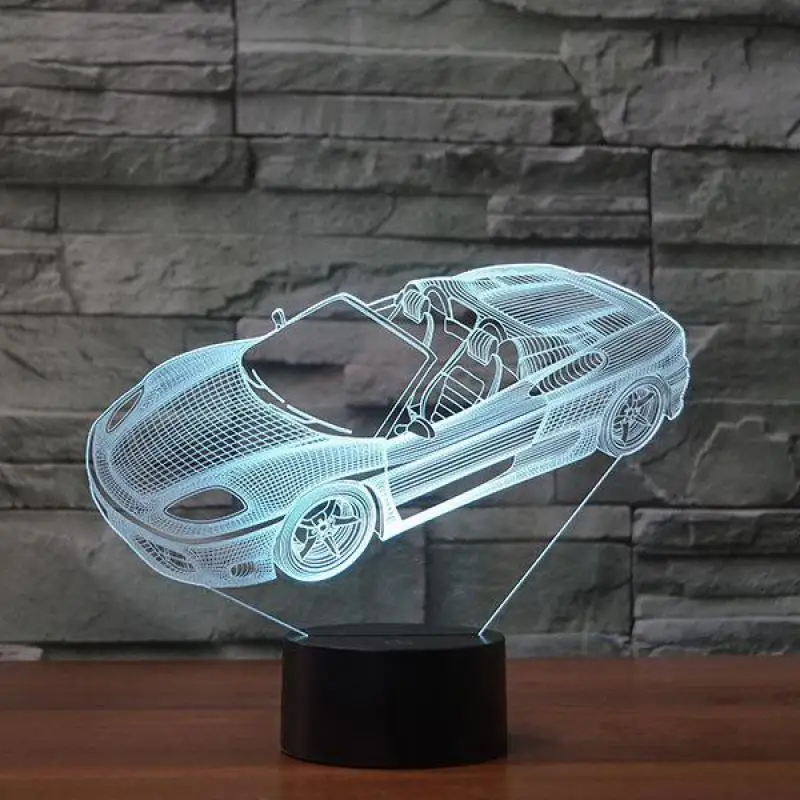 

Sports Car Modeling NightLight Customized Led European Bedside Table Lamp Christmas Gift Children's Toys Desk Lamp