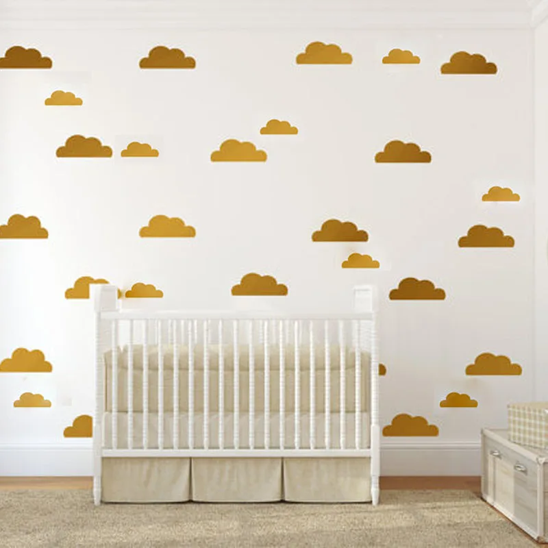 Cartoon White Clouds Wall Stickers For Kids Baby Rooms Nursery Decoration Self-adhesive Wall Decals Vinyl Art Mural Wallpaper