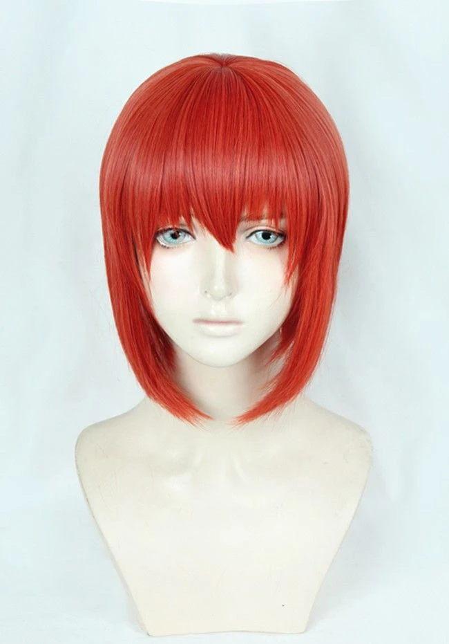 

Anime Mahoutsukai no Yome Hatori Chise Short Orange Red Heat Resistant Cosplay Costume Wig + Cap