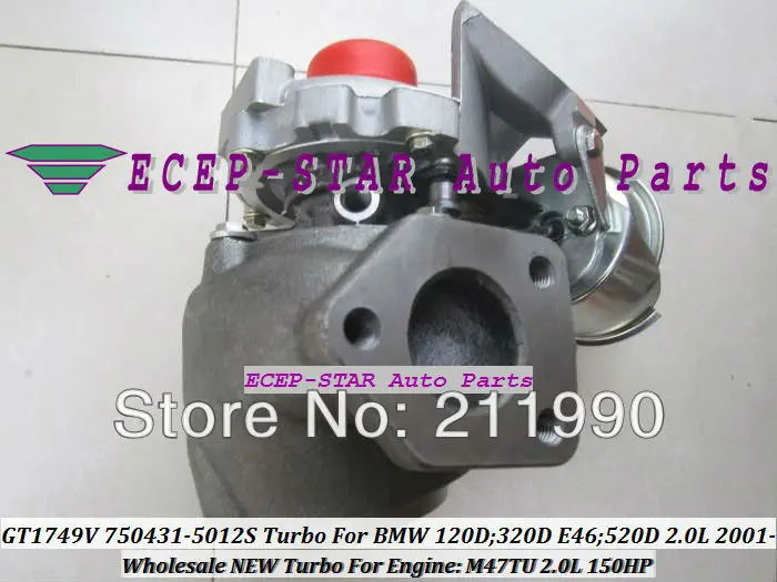 GT1749V 750431-5012S 750431-5009S 750431 7794144E03 7794144E09 7787626 Turbo For BMW 120D 320D E46 520D Compact M47TU 2.0L 150HP