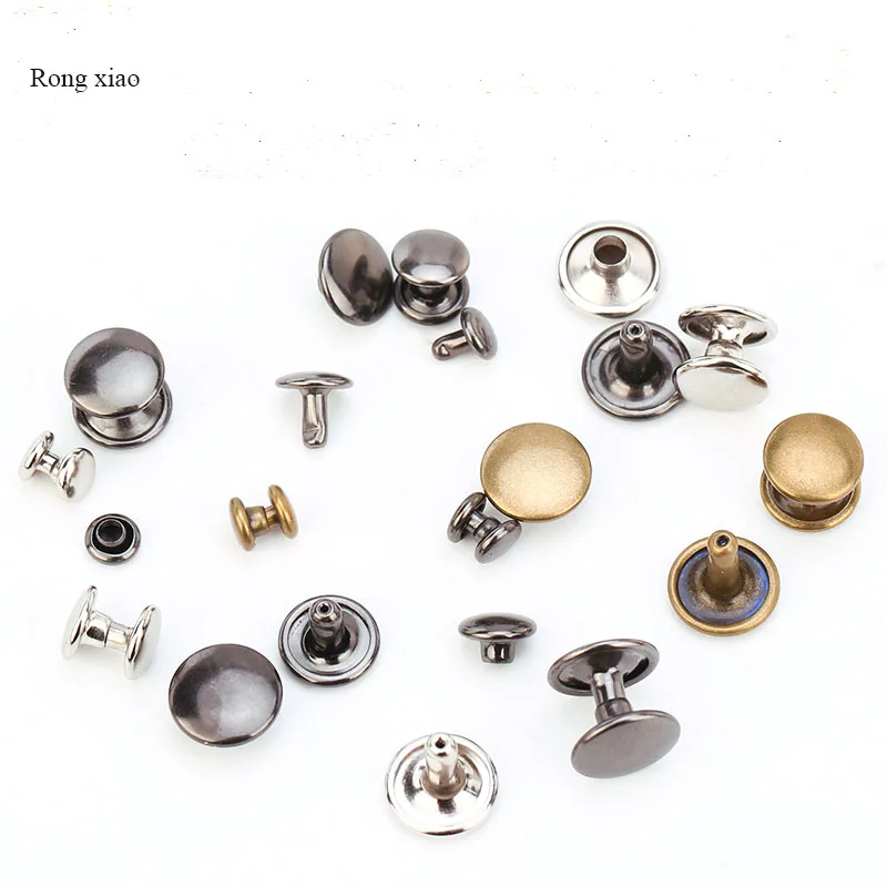 

Round Double Cap Rivet Stud Collision Nail Metal Spike Rock Leathercraft Shoe Bag Belt Garment Bracelet