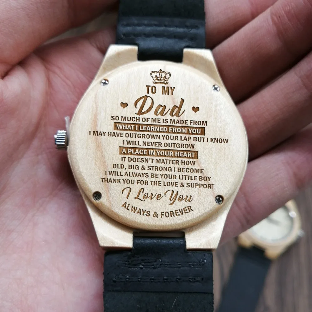 

ENGRAVED WOODEN WATCH TO MY DAD THANK YOU FOR THE LOVE & SUPPORT