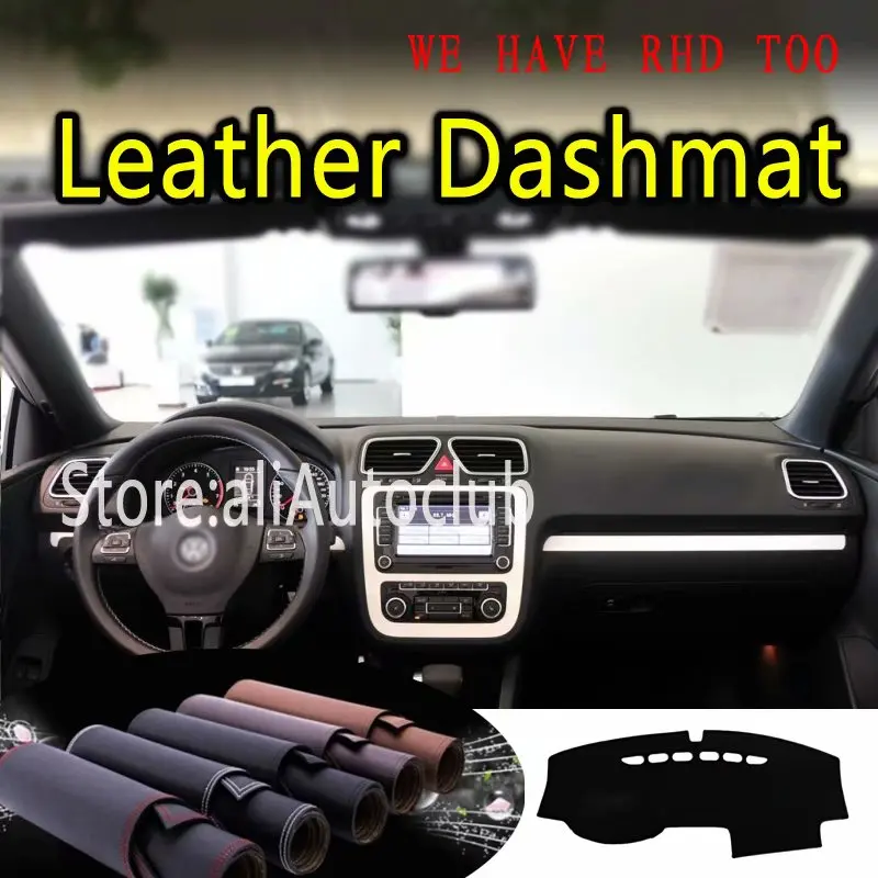 

For Volkswagen VW Eos Scirocco 2009 2010 2011 2012 2013 2015 Leather Dashmat Dashboard Cover Dash Carpet Car Styling Dash Mat