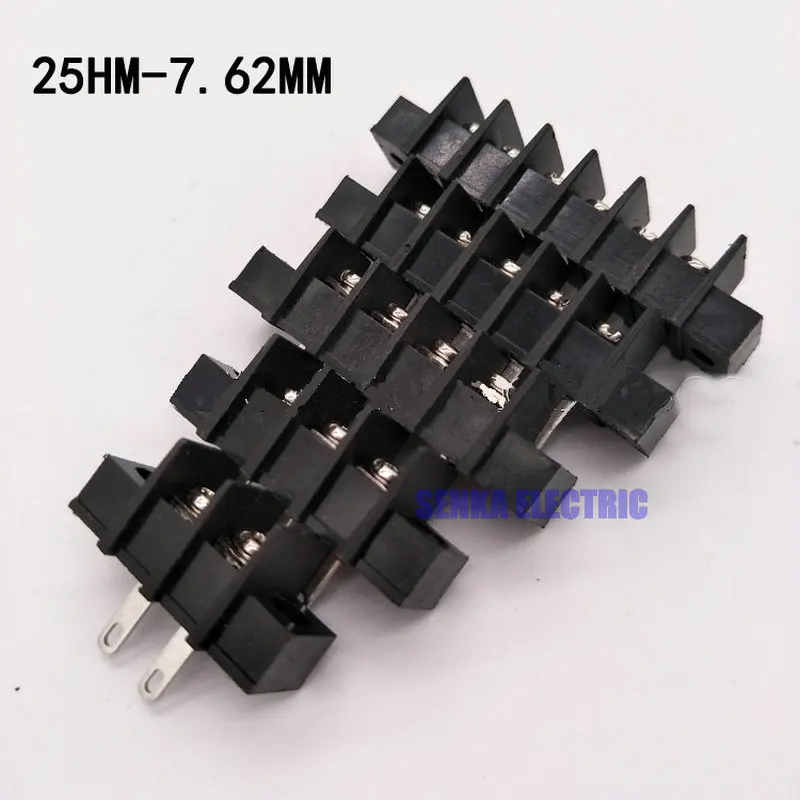 7.62mm Pitch 300V 20A PCB Barrier Terminal Block Insulated Terminal Connector EX25HM KF25HM-7.62