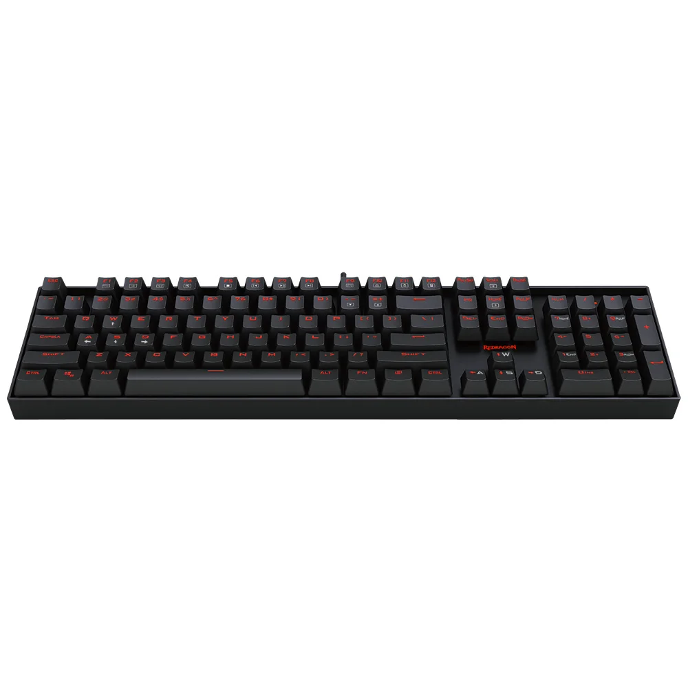 Imagem -02 - Mitra Led Teclado Mecânico para Jogos Retroiluminado de Cor Única 104 Teclas Anti-ghosting para Gamer Redragon-k551