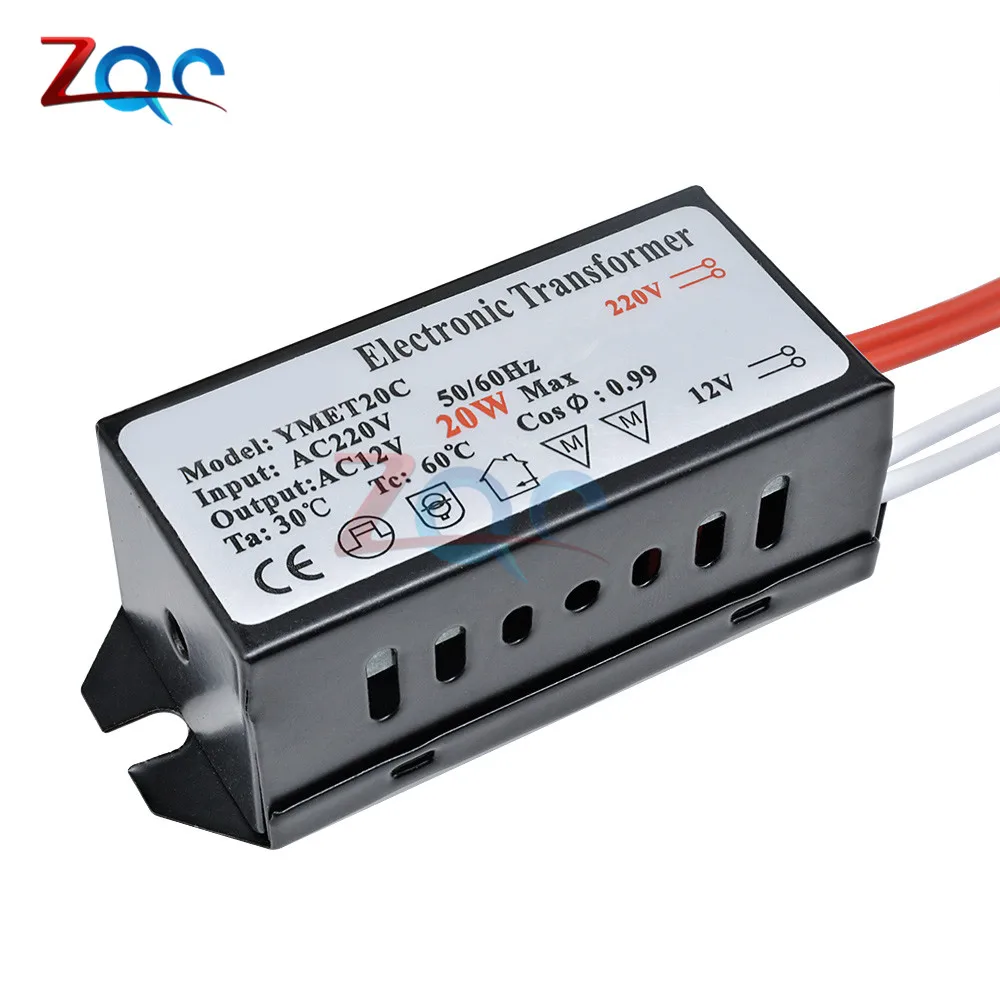 20W AC 220V To 12V LED Power Supply Driver Electronic Transformer for LED Halogen Light Bulb Lamp Lighting LED Strip