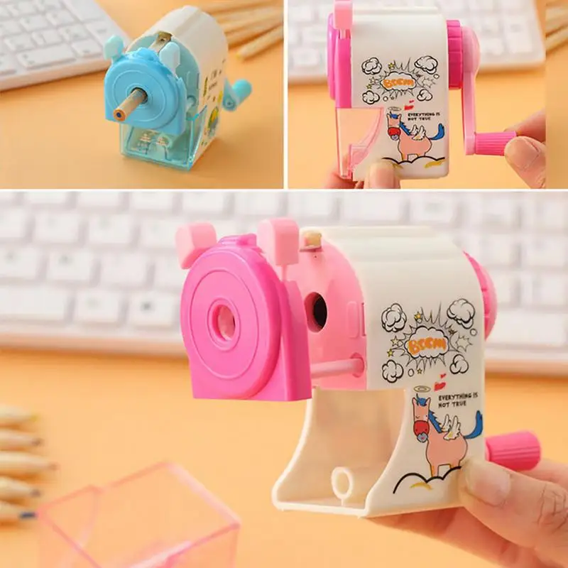 MIRUI Creative Multicolor Hand Crank Sharpener น่ารักการ์ตูนดินสอ Sharpener สำหรับเด็กนักเรียนเครื่องเขียนอุปกรณ์สำนักงานโรงเรียน