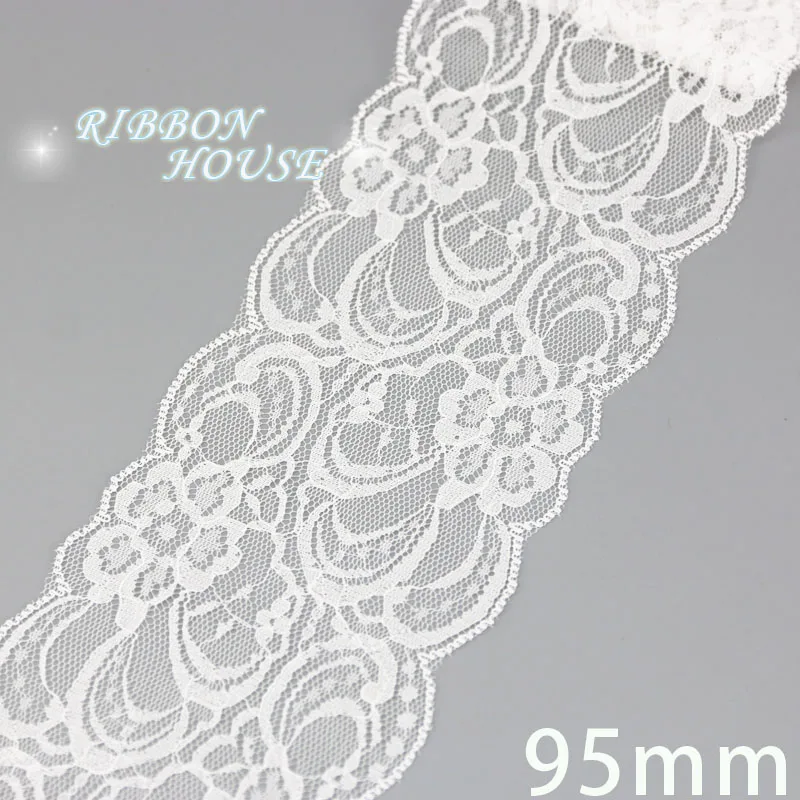 White lace fabric Webbing Decoration Love gift packing ribbon Material (5 yards/roll)