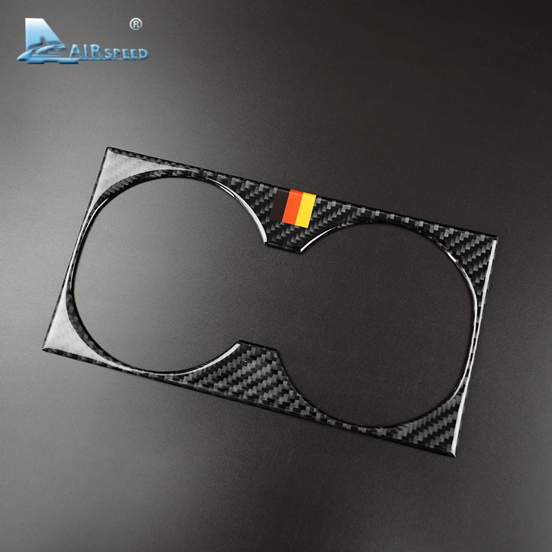 Airspeed Carbon Fiber Car Interior Cup Holder Cover Trim Stickers For Mercedes Benz GLS 16-18 GLE 15-17 GL 13-15 ML Accessories