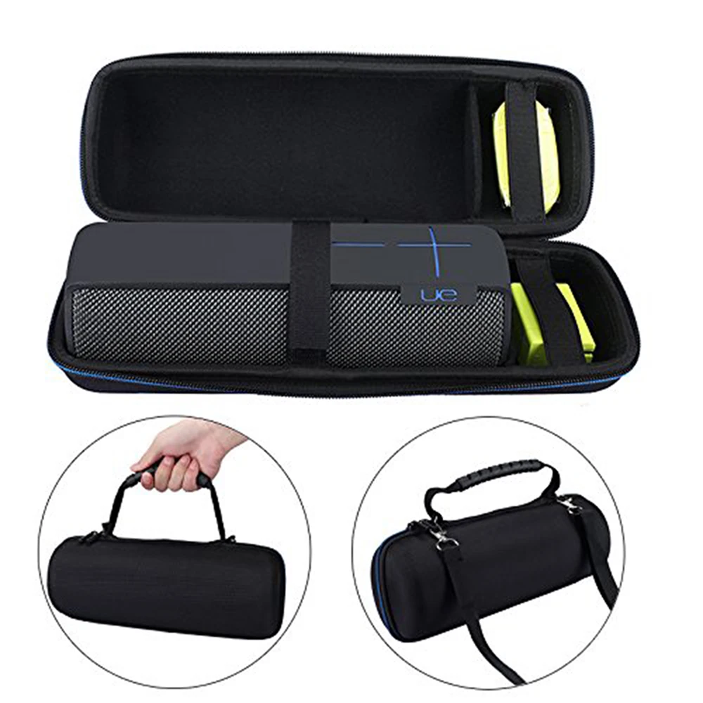 Travel EVA Carry Storage Case for Logitech UE BOOM 2 /1 Megaboom Bluetooth Speaker and Charger Outdoor Bag Holder Zipper Pouch