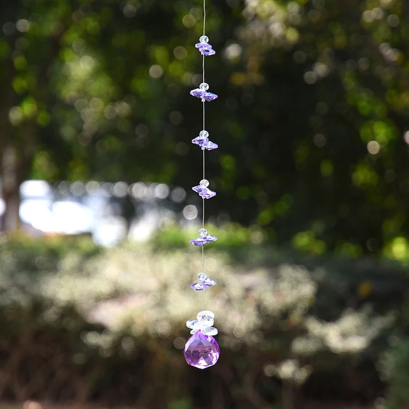 1PCS Crystal Suncatcher Ball Prism Rainbow Maker Chakra Octogon Beads Pendant Home Wedding Party Decoration