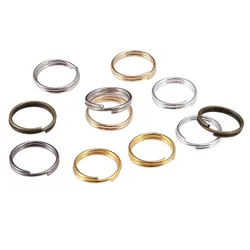 Porte-Clés Ouvert pour Diabétique, Anneaux Fendus, Double Boucles, Cercle, Porte-Clés, Connecteurs pour Bijoux de Direction, Bricolage, Vente en Gros, 50 à 200 Pièces