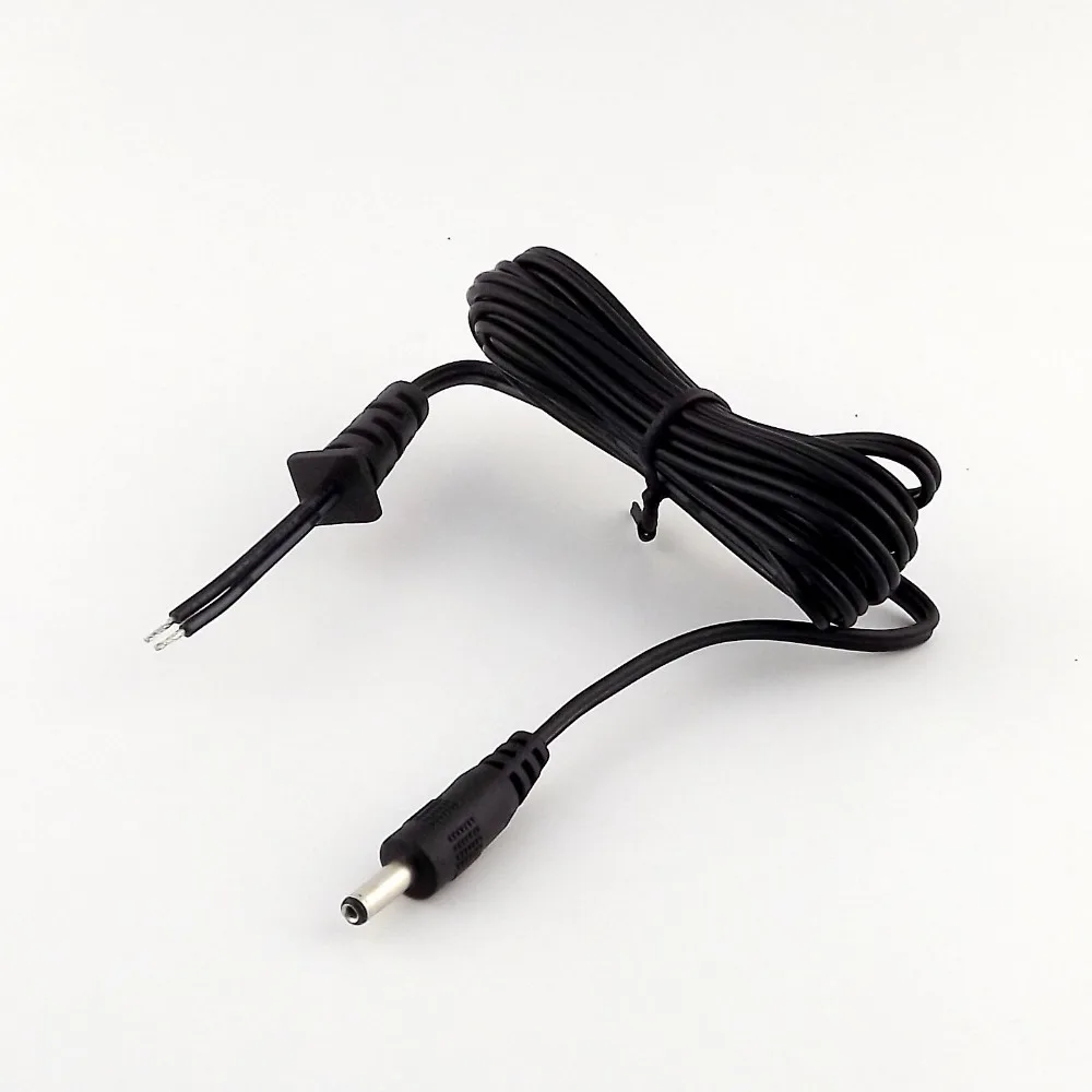 

10pcs DC Power 3.5mm x 1.35mm Male Plug Extension Connector 20AWG Adapter Cable Cord 1.5M/5FT Black