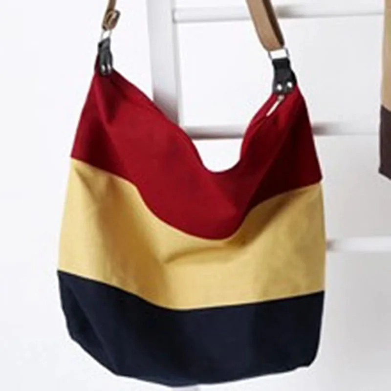 Women Messenger Bags Beach Canvas Fashion Stripes Handbags Ladies Shoulder Bag Female Totes Casual Bolsa Shopping Crossbody Bags