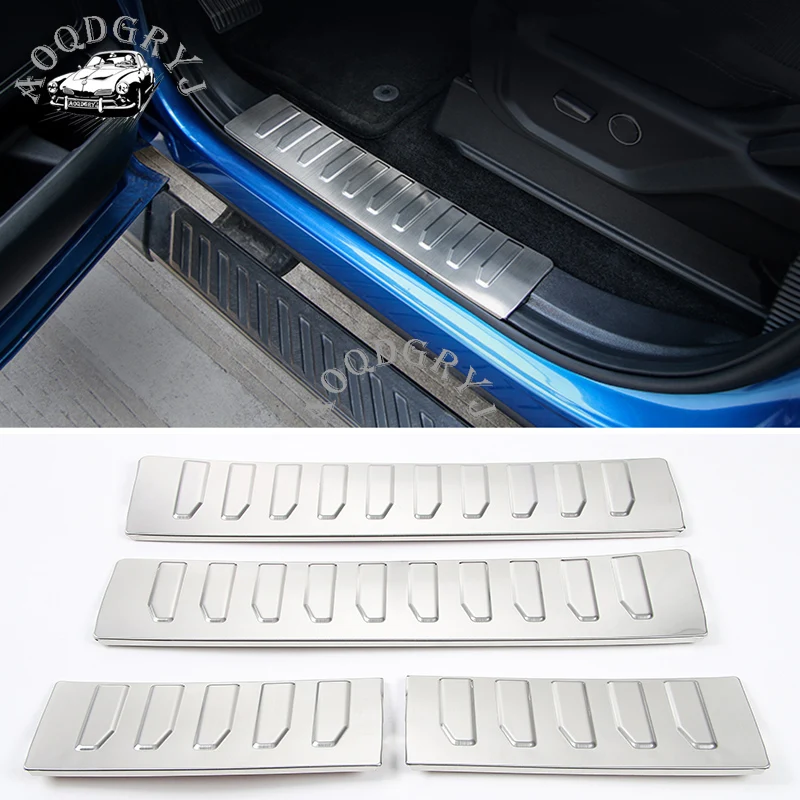 stainless steel Car Door Threshold Plate Cover Trim For Ford F150 2015-2018 Car styling 4pcs