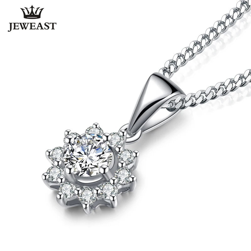 18K Gold Diamond Pendant Necklace Carat Effect Group Diamonds Pendant Female Pendant Genuine Exquisite  Support wholesaleization