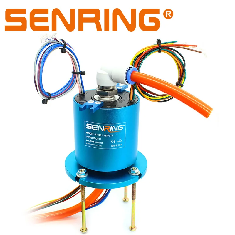 Rotary union 1 passage with electrical slip ring 6 wires /12 wires /24 wires Port G1/4\'\'