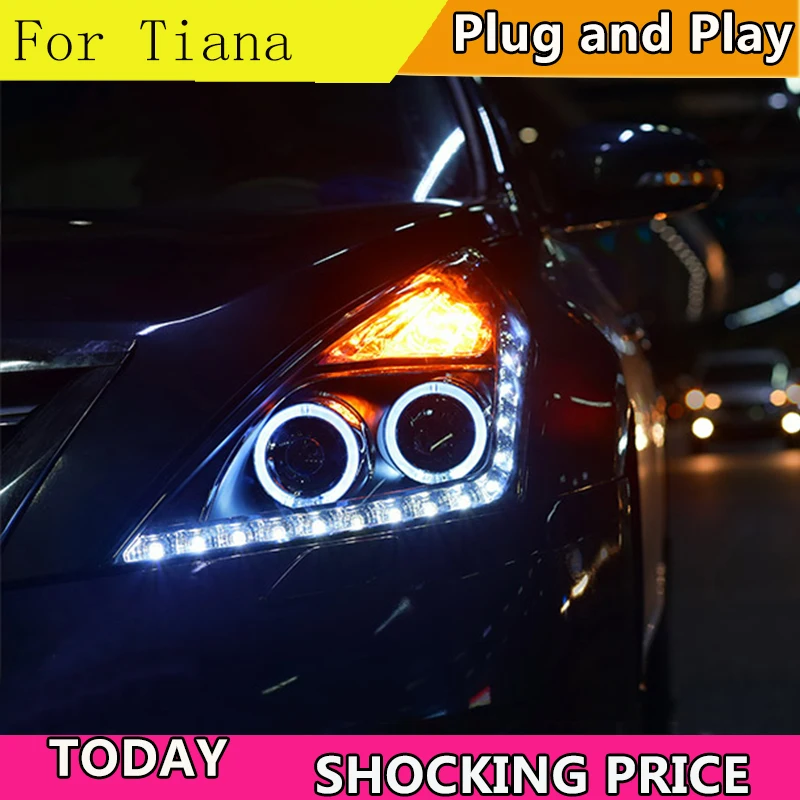 

Car Styling for Nissan Teana Headlights 2008-2011 Teana LED Headlight DRL Bi Xenon Lens High Low Beam Parking Fog Lamp