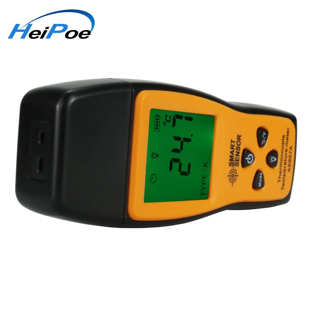 Capteur intelligent de température numérique portable AS857A LCD, 200-700 degrés, Mini thermomètre de Type K