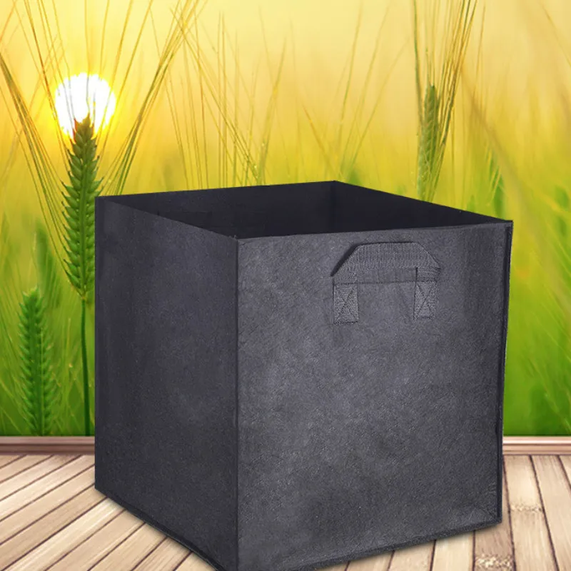 

Non-Woven Vegetable Fabric Pots Grow Bag, Root Container, Plant Pouch, Black Planting Flowers, Nonwoven Bags, 2 Pcs