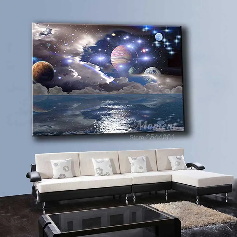 Ever Moment Diamond Painting Beautiful Space and Stars Planet DIY 5D Diamond Embroidery Solar System Universe ASF902