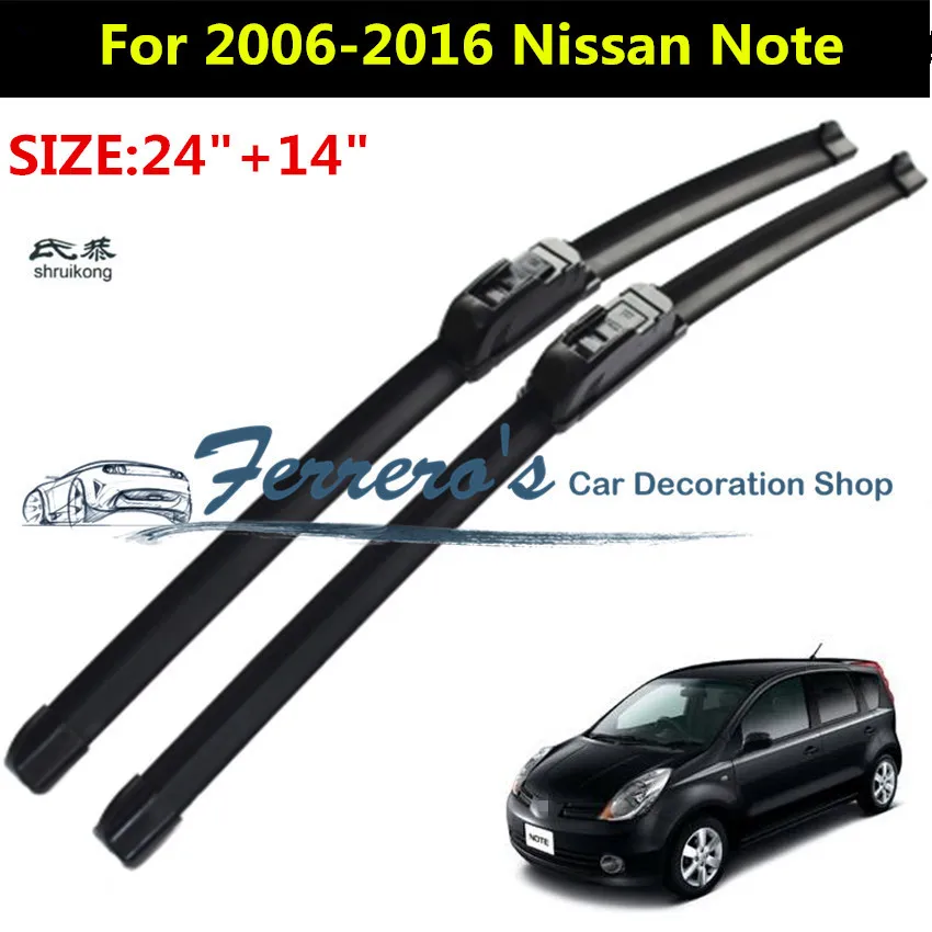 2pcs/Lot SG-001 Wiper Blades For 2006-2018 Nissan NOTE E11 E12 24