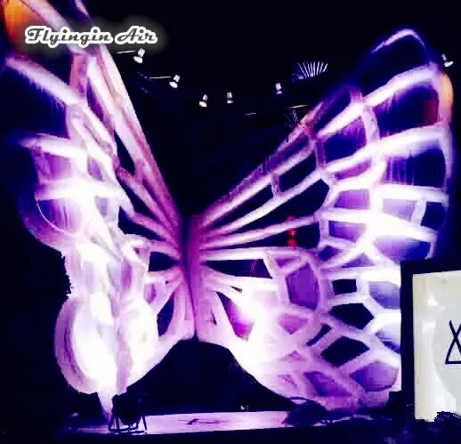 

3m Height Party Backdrops White Inflatable Wings for Concert and Stage Decoration