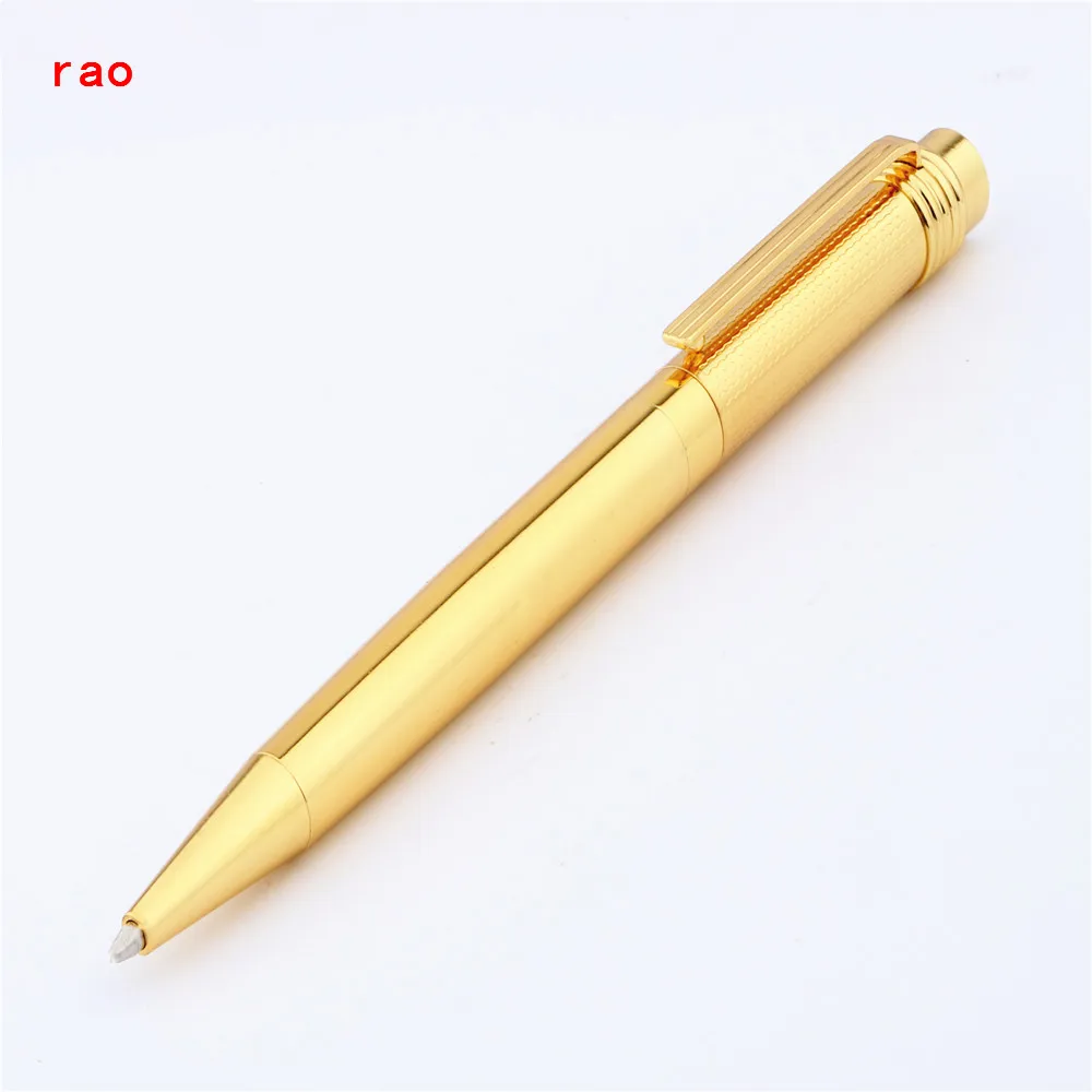 Luxury quality Blue ink pen 855 Golden Business office Medium nib Ballpoint Pen New