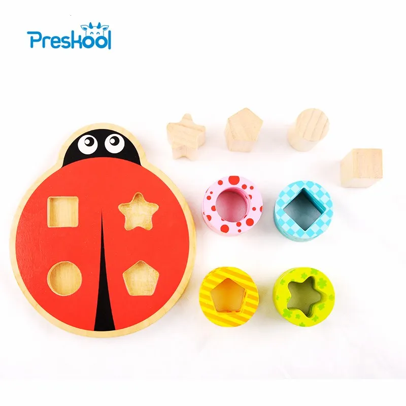 Baby Toy Ladybug Geometry Sets Early Childhood Education Kids Toys Brinquedos Juguetes